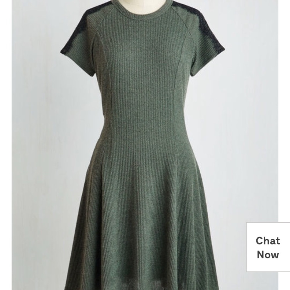 Dark green ModCloth ribbed dress
